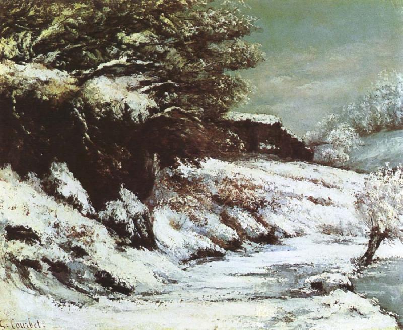 Gustave Courbet View of snow oil painting picture